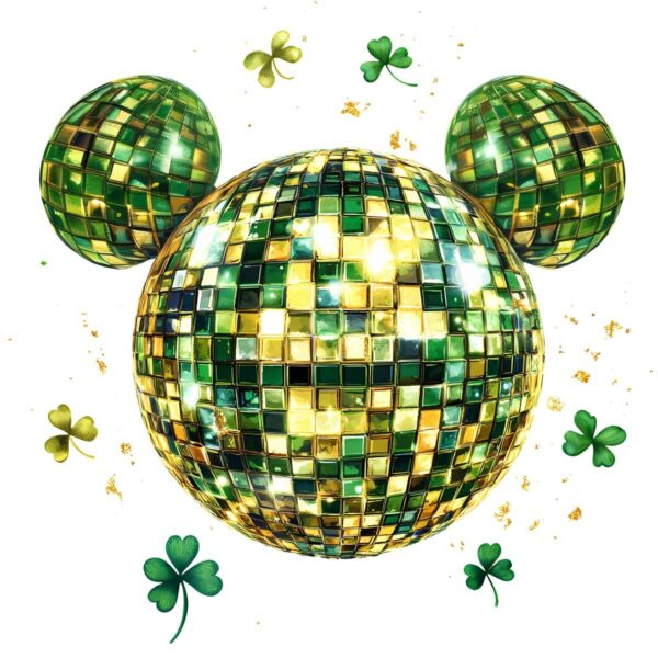 Disney Disco Ball St Patricks Day SVG PNG Magic