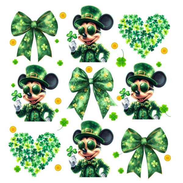 Lucky Mickey Mouse St Patricks Day PNG Design