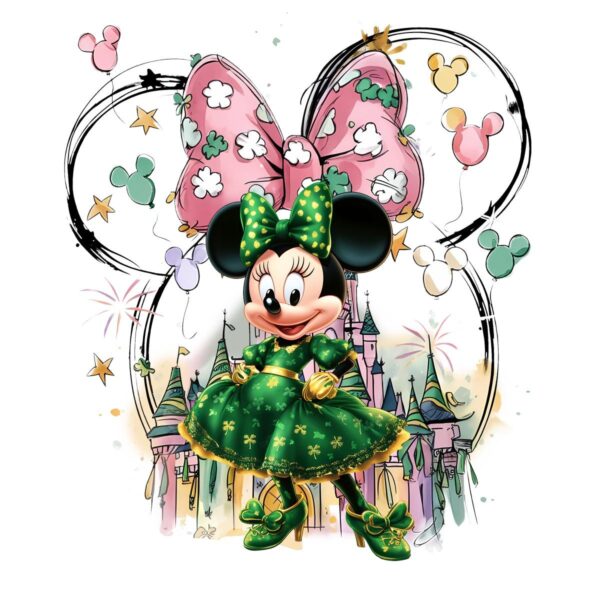 Lucky St Patricks Day Minnie Mouse Disney PNG Design